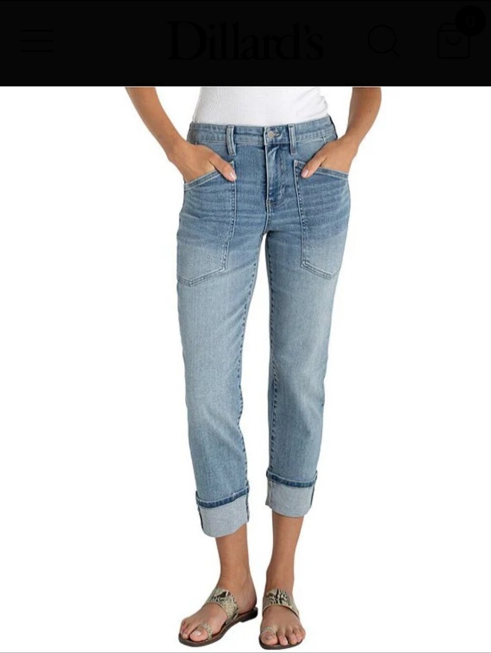 Liverpool Light Blue Cropped Ankle Jeans